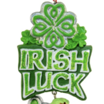 "Irish Luck" Glittered Ornament